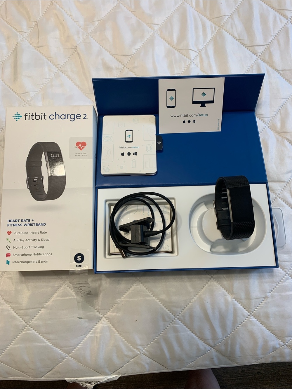 fitbit Charge 2 Heart Rate Fitness Wristband - Black